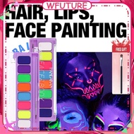 ⚡24H SHIPPING⚡ 【gift】handaiyan Halloween 8-color Face Paint Fluorescent Color Painting Palette Body 
