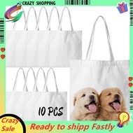 Sublimation Tote Bags Blanks 15 X 13 Inch Polyester Canvas Tote for DIY Crafting Heat Transfer Bag f