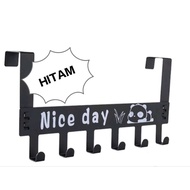 GANTUNGAN Clothes Hanger, Towel Hanger, Bathroom Hanger, Multifunctional 6 Hooks - Nice Plate DAY | 
