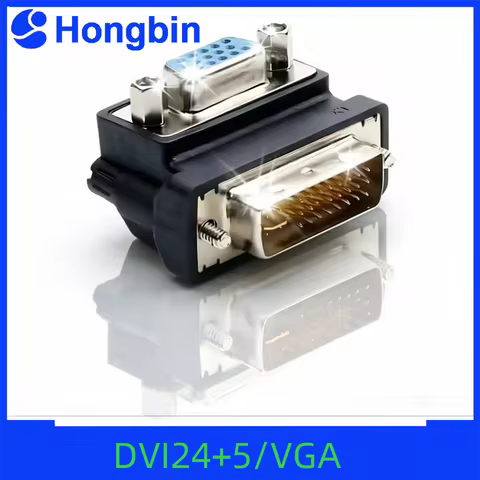 DVI 24 5 Male to VGA Female Adapter for Computer Graphics Card Monitor Video Interface Plug Converte