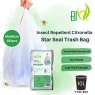 BIO Biodegradable Citronella-Infused Star Seal Handle Trash Bag - 45X59cm
