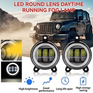 Fog Lights Amber 60W Car Motorcycle CREE Led 4Inch Offroad Yellow Chips DRL 3.5Inch Driving