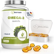 Made of Seaweed Oil Omega 3 Vegan Capsules, 140 Soft Capsules, Daily Use Content 600DHA and 300EPA+V