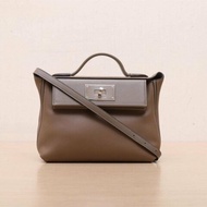 2424 Mini 21 18大象灰拼D0威瑪犬米色 EC皮/Swift皮 Z刻 銀扣