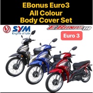 SYM BONUS SR E BONUS 110 EURO 3 COVER SET (FREE STICKER) ORIGINAL BODY COVER SET BLACK BLUE BONUS EURO3 EURO 3 BONUS
