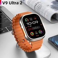 V9 ultra 2 สมาร์ทวอท์ชผู้ชาย 2.13 AMOLED ChatGPT NFC 2GB ROM smartwatch เข็มทิศผู้ช่วยเสียงบลูทูธนาฬิกาโทรสำหรับ Android IOS ฟรีสายนาฬิกา