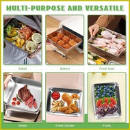 ℗ ❐ ♈ Stainless Food Tray with Cover Taperware Food Storage Box Fridge Food Storage Tray Fresh Keep