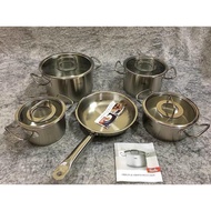 FISSLER ORIGINAL PROFI German Pot Set, Glass Cover, For All Types of Stoves, Made in Germany, Bepcha