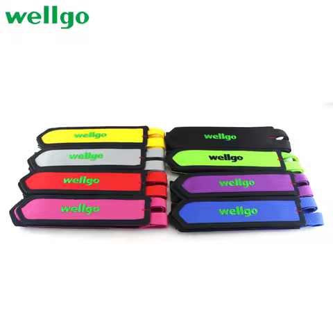 1 pair Wellgo Nylon Bicycle Pedal Straps Toe Clip Strap Belt Mountain Road Bike Pedal Tape Fixed Gea