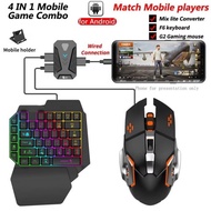 M1 Pro Gaming Converter Mobile Gaming Keyboard Mouse Converter Set PUBG gaming Mice Backlit Portable