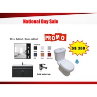 Bathroom Package (Basin cabinet+mirror cabinet+toilet bowl+tap)