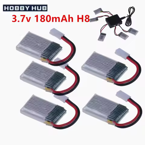 Upgraded 3.7V 180mAh Lipo Battery + Charger For JJRC H8 Mini H2 H48 U207 RC Quadcopter Drone Spare P