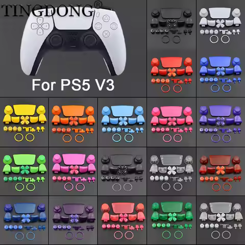For PS5 3.0 Replacement Chrome Buttons L1 R1 L2 R2 D-Pad Triggers Share Options Face-plate Full Set 