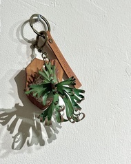 皮革製 捲捲鹿角蕨吊飾_送禮/收藏