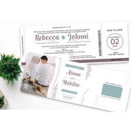 Unique & Quality Wedding Invitations - Boarding Pass Session 1 glossy by Blueprint