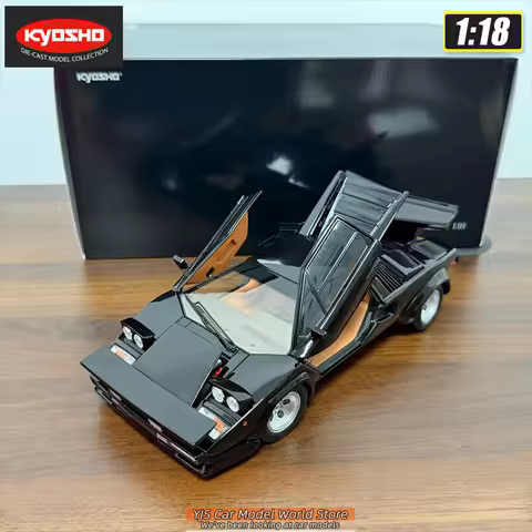 KYOSHO Diecast model 1/18 Lamborghini Countach LP5000 Quattrovalvole LP400S car model Collection gif