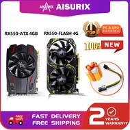 AISURIX RX550 4GB Graphics Card SFF Computer GPU GDDR5 AMD Video Card Office Working