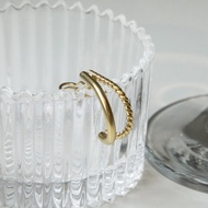 [ZANZAN ZANZAN] Matte Metal Double-Line Ear Bone Clip [EK08BH029]