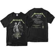 เสื้อยืดคุณภาพดี 2023 Metallica and Justice for All Short Sleeve Plastisol Print Cotton Unisex T Shi