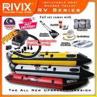 Ready Stock RIVIX UPGRADED High Quality Fishing Inflatable Boat Bot Pancing Sea/Lake/River Perahu Ka