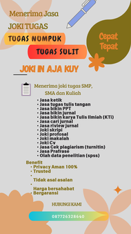 JASA JOKI TUGAS DARI SMP SAMPAI KULIAH