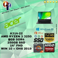 laptop acer aspire a314-22-r8jf amd ryzen 3/8gb/256gb ssd/14 fhd/win10