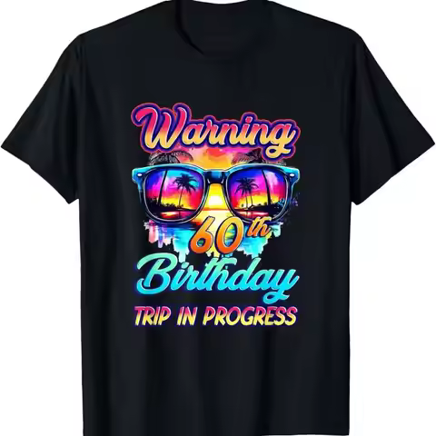 Funny 60 Years Old Warning 60Th Birthday Trip In Progress T Shirt