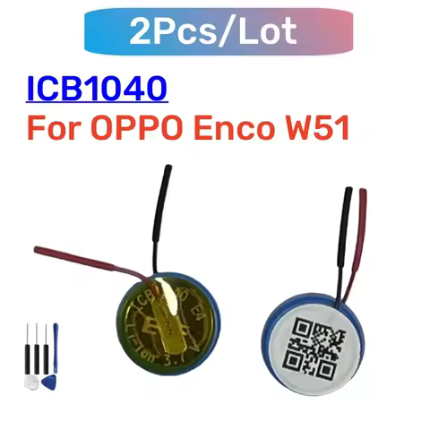 2Pcs/Lot Original battery 35mAh ICB1040 1040 For OPPO Enco W51 wireless Bluetooth earphones +free to