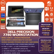 DELL PRECISION 7700 WORKSTATION SERIES- INTEL CORE i7/i9 - NVIDIA QUADRO RTX 5000 - 17 INCH UHD/FHD 