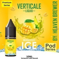 HOT ITEM! PREMIUM VERTICALE LIQUID MANGO ICE 10 ML MANGGA MINT DINGIN LIQUID RASA BUAHSALT NIC 0 POD
