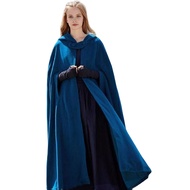 Winter Women Jacket with Hood Medieval Retro Cape Gothic Keep Warm Shawl Ankle Length Loose Cloak Th