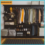 Black Simple Wardrobe Shelving Wardrobe Metal Iron Open Wardrobe Sliding Door