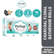 Pursoft Scented/Unscented Core 3-Ply 4-Ply Toilet Tissue Bathroom Tissue Toilet Paper Toilet Roll Tisu Tandas Chocolate Rain Limited Design - 10 Rolls