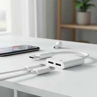 Samsung S25/S24 Pro 2-in-1 USB-C to 3.5mm Adapter with Dual USB-C Charging