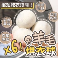 其他品牌 - 加速乾衣！多功能羊毛烘衣球（6個）均勻烘乾 衣物除皺 去除異味 吸濕去味乾燥 除靜電防纏繞 長久循環使用｜純天然毛氈羊毛球 乾洗球 洗衣機乾衣機乾燥球 吸濕防潮