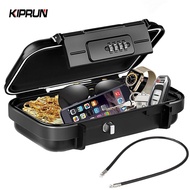 KIPRUN Portable Safe Box,  Waterproof Anti-Theft Beach Travel Safe Lock Box,  Combination Security L