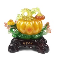 Ornaments Gifts Decorations Home Creative Imitation Jade Pumpkin Harvest Opening Wealth Office Golde