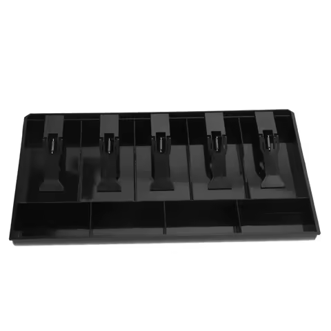Five Grids Cash Tray 15.94*9.65*1.38in For Supermarket Cash Register Drawers Or Cash Boxes