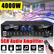 2Year Warranty Sunbuck 4000W Home Theater Amplifier 5 Channel Bluetooth Home Power Audio Stereo Amplificador LCD Display