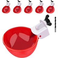 Copos de Água para Galinhas 6 Pacotes Grandes Copos de Água Automáticos com Conexão para Aves, Patos