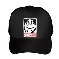 Bad tempered dwarf black versatile sports net hat running hat DJJK