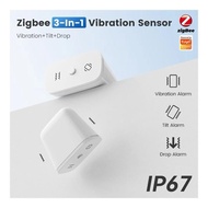 MORE Tuya Zigbee 3in1 Smart Sensor Alarm Detector Slope Vibration | Smart Sensor with Vibration Tilt