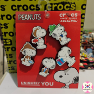 [CROCS × đậu phộng] Snoopy jibbits quyến rũ 5P (1 bộ) quà tặng trang trí Giày jibbits