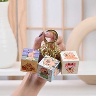 Kapibara Rubik's Cube Keychain Cute Capybara Cartoon Keychain Couple Bag Pendant Small Gift Rubik's 