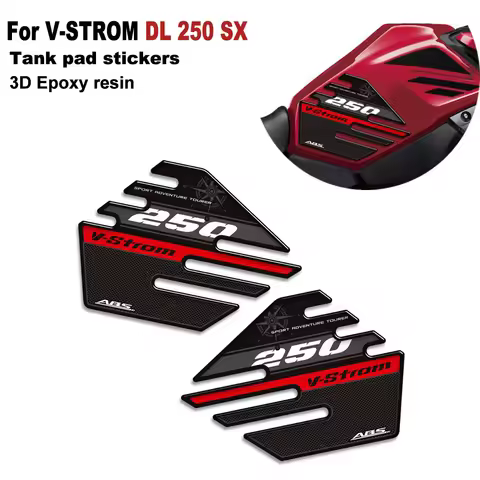 3D Motorcycle Tank pad protector stickers decals kit Fit For Suzuki V-STROM VSTROM V STROM DL 250 SX