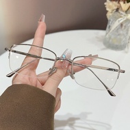 0~-600New fashion square frame half frame frame gold frame frame male myopia frame metal frame