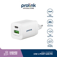 Prolink 33W 2 Port GaN PD Fast Charging Kepala Charger For casan hp cepat penuh ori For iPhone 13 12