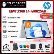 HP ENVY X360 14-FA0024AU / 14-FA0025AU 14" TOUCH SCREEN LAPTOP (R5-8640HS/16GD5/512SSD/14" IPS WUXGA