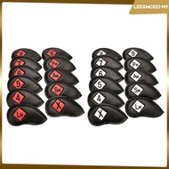 [lzdxwcke2] Golf Iron Head Cover Set Waterproof Leather Thick Soft Lining for Sport Golf Training Eq