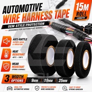 3H 15M Pita Automotif Tahan Api Pendawaian Pembalut Wayar Kereta / Fabric Harness Automotive Tape